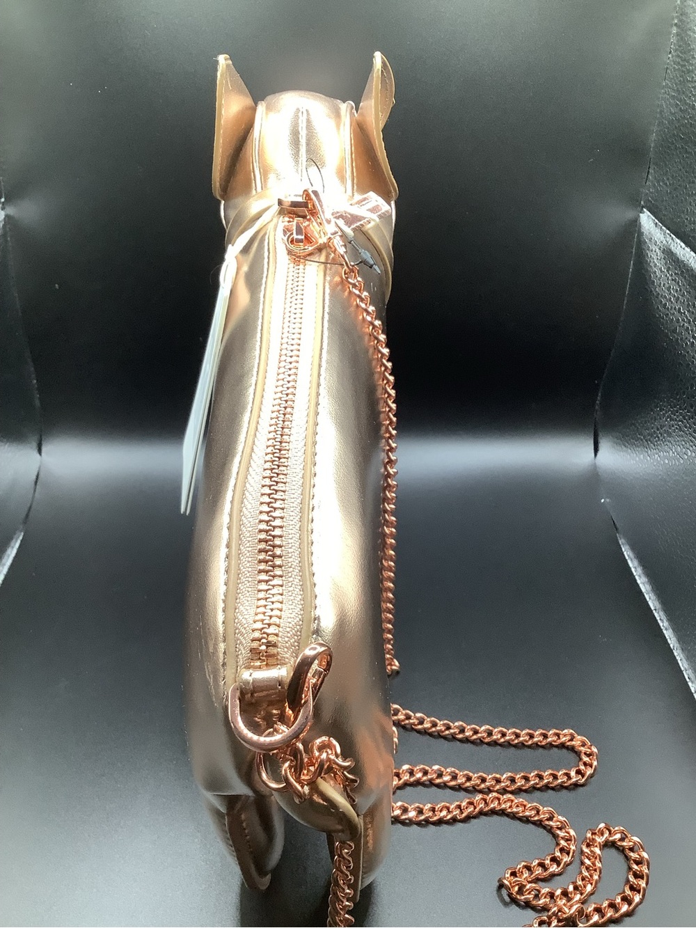 Ted Baker Rose Gold Metallic Dog Crossbody Bag - Picture 3 of 4